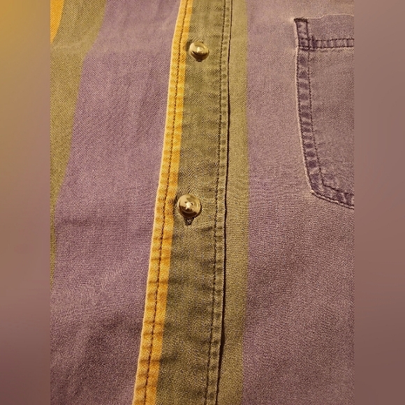 XXL UO '90s College Stripe Short Sleeve Button-Down Shirt - Picture 7 of 10